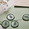 Wax Seal Stickers - Rosemary Wedding Invitation Envelope Seal Stickers, 50 Pcs Self Adhesive Olive Green Stickers, Perfect for Invitation, Envelopes, Gift Wrapping, Christmas